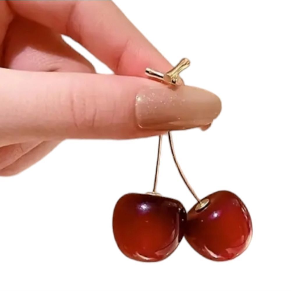 Red Cherry Drop Earrings Fashion Jewelry